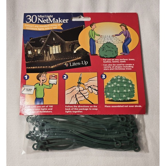 Lites Up Other - Lites Up 30‎ Mini Light NetMaker Converts Standard String Lights Into a "Net"